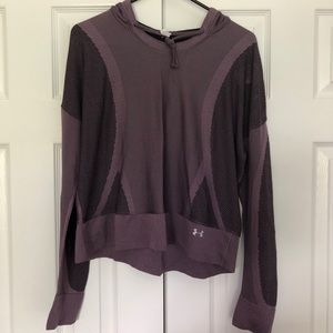 Purple Under Armour Cropped Mesh Top